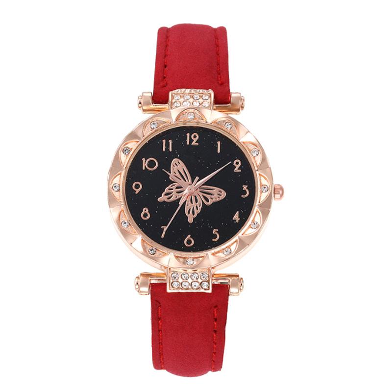 The  Women'S Bracelet Watch Is A Stylish Simple Butterfly Five-Piece Watch Set