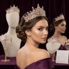 Сверкающие Барочные Королевские Диадемы Великолепная Диадема со Стразами Великолепные Аксессуары