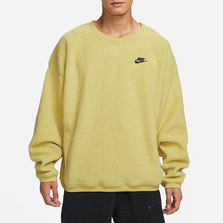 Nike Sweatshirts Men's Light Gold Crew Neck Moderate Regular FB8379-720