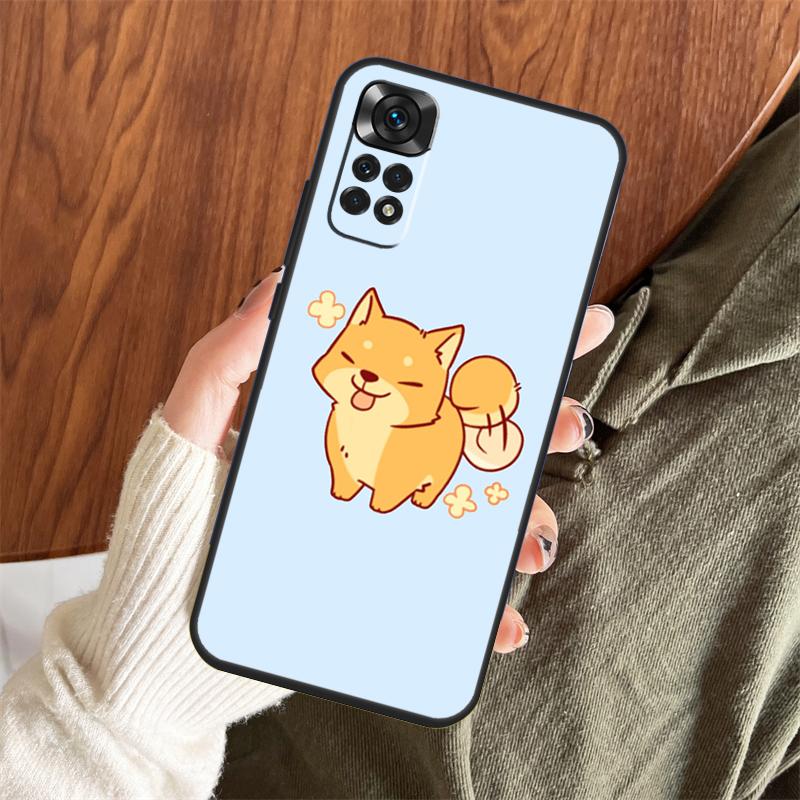 Чехол со щенком Сиба-ину для Xiaomi Redmi Note 14 Pro 13 12 11 10 15 Pro Plus Redmi 15 C 13 10C 12C 13C 14C