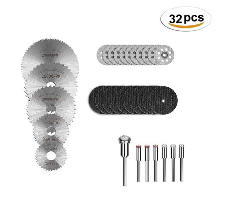 High-Speed Steel Saw Blades Set for Woodworking - Small, Thin Cutting Blades for Electric Grinders and Drills