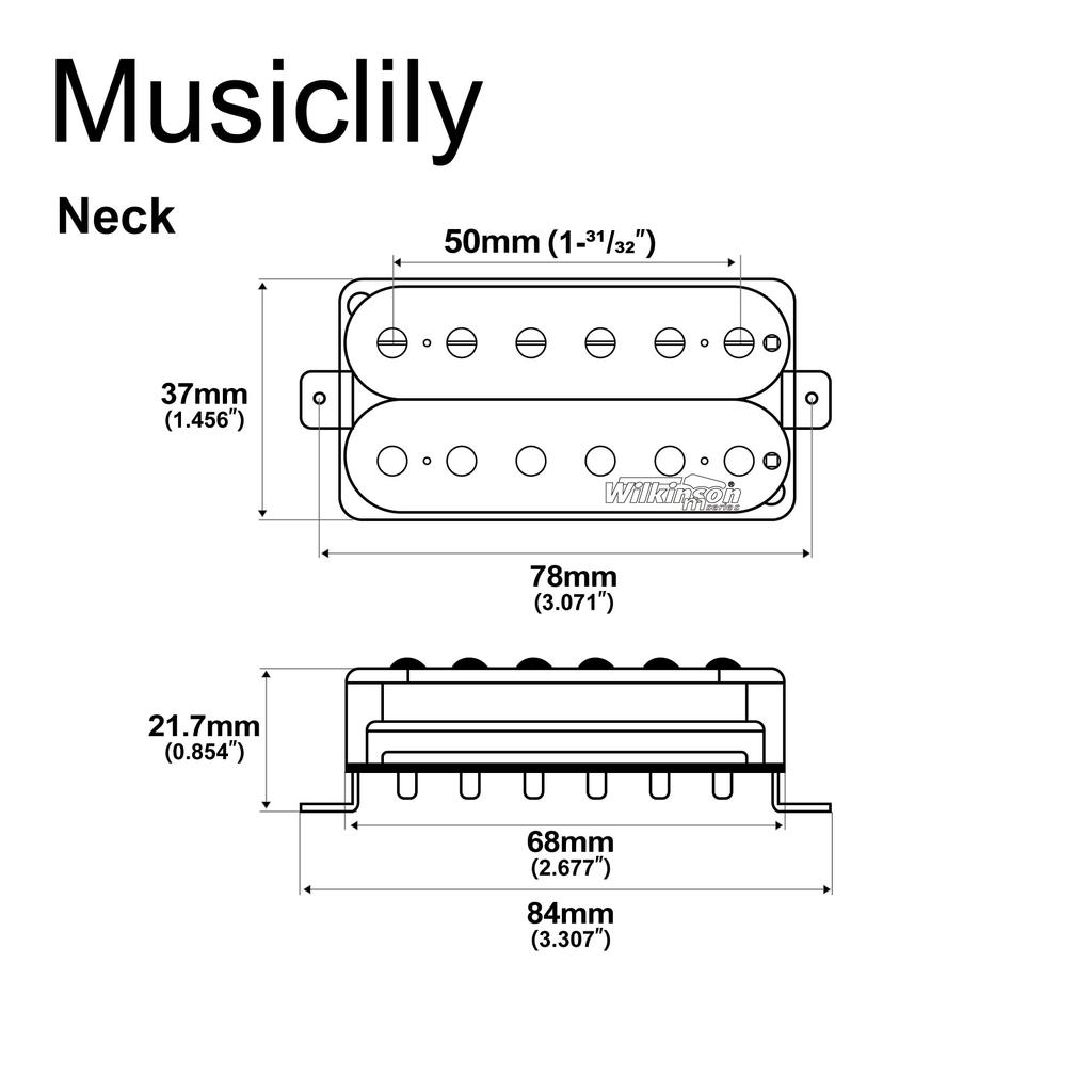 Wilkinson Vintage Classic Alnico 5 Overwind Open Humbucker Pickup PU Neck для электрогитары Zebra,