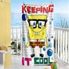 Spongebob Squarepants Style Beach Towel Super Soft & Absorbent Comfortable Lightweight