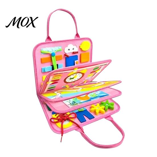 Toddler Educational Gifts for Birthday Felt Learning Board Toddlers, Multi-module Montessori Toys, Activity Portable Fine Motor Skills Development