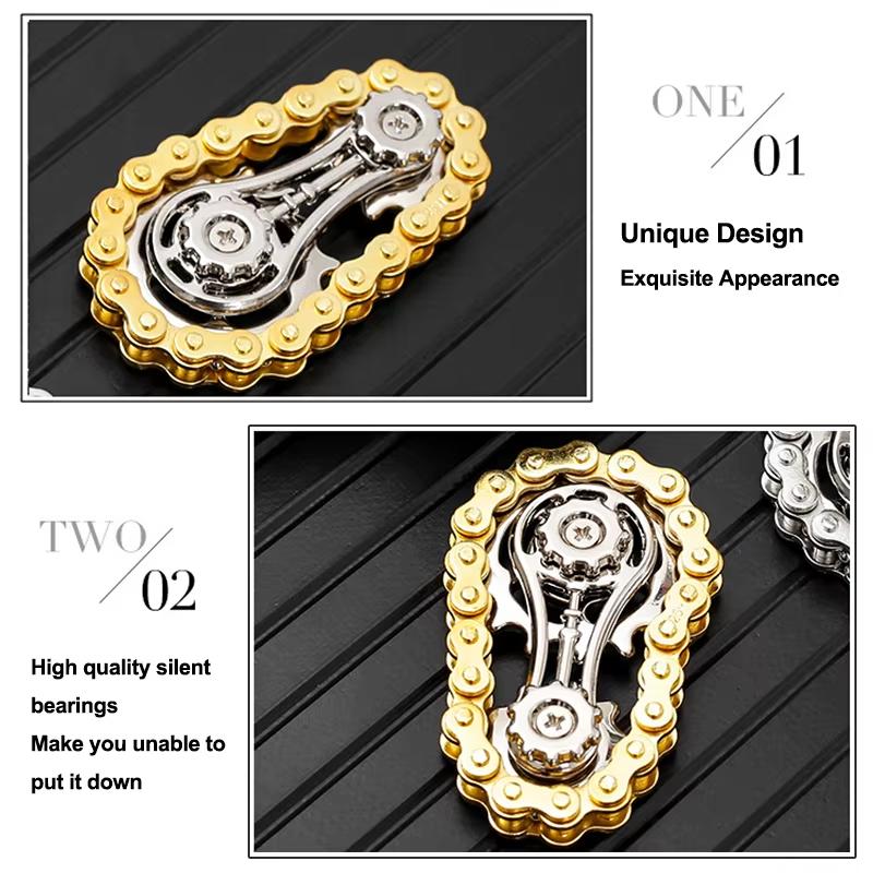 Sprockets Flywheel Fingertip Gyro Fidget Spinner Antistress Anxiety Metal Bike Chains EDC Spinner Fidget Toys For Adult Kid 2025