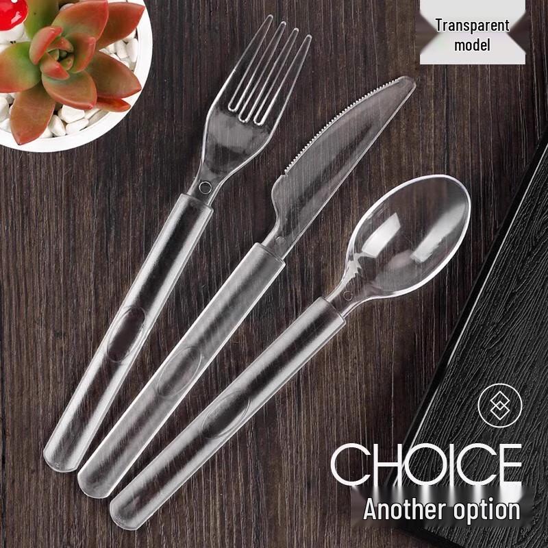 Sheng Bilai Disposable Plastic Spoon & Fork Cutlery