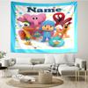 Custom Name Pocoyo Print Tapestry, Backdrop, Easy Setup, Ideal for Bedroom, Office & Living Room, with Aesthetic Wall Hanging Decor.