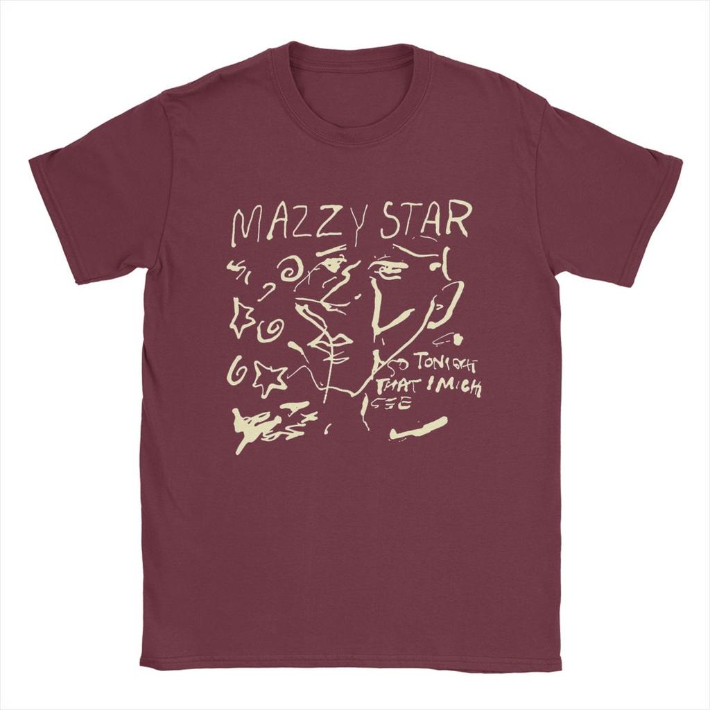 Мужская футболка Mazzy Star Leisure Cotton Tee Shirt Short Sleeve Band Music T Shirts Round Neck Clothes Classic