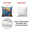 Colorful Fish Cartoon Marine Life Peach Skin Sofa Pillow Car Cushion Cover