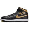Air 1 Mid Black Metallic Gold Мужские кроссовки Белый DQ8426-071