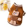 Cute 3D Winter Dog Clothing Thin Fleece Soft Teddy Dog/Cat Pet Clothes Teddy Bear Sweater Vest for Autumn-winter