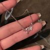 Циркониевое ожерелье-бабочка Ins Sweet and Cool Niche Design Sense Light Luxury Flash Diamond Keybone Chain из нержавеющей стали для девочек, летние аксессуары