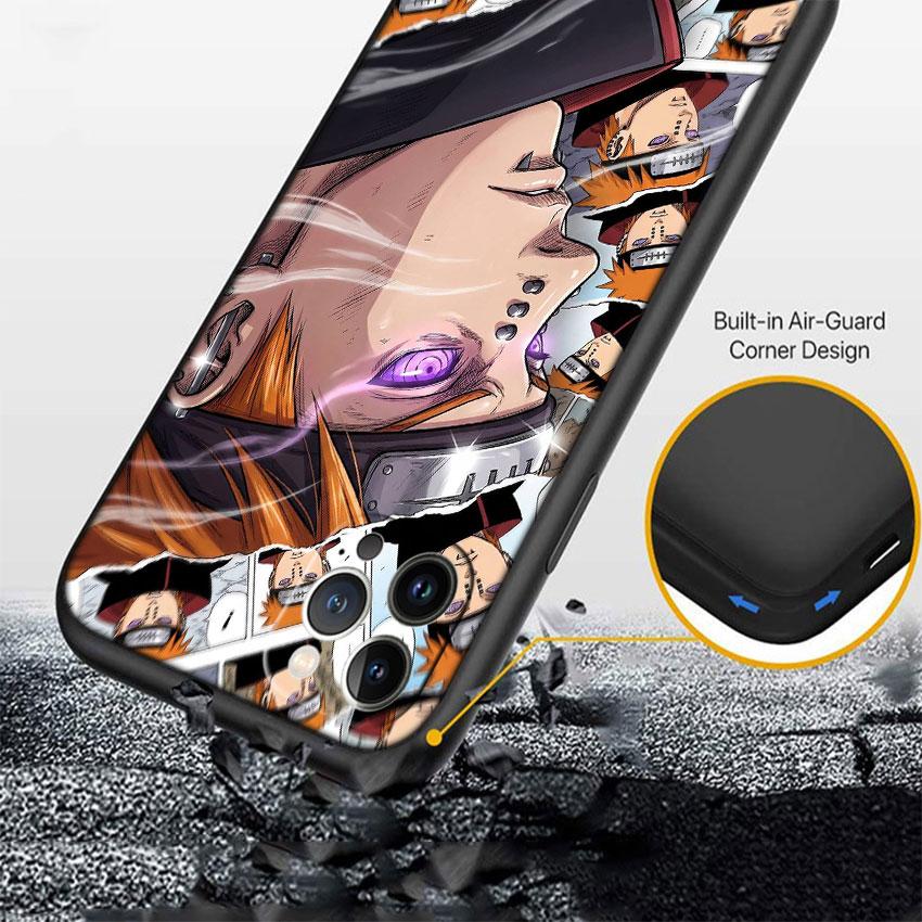 PP46 Чехол-бампер для телефона Samsung Galaxy S20 S21 S22 Ultra FE + Plus A21S A22 A24 A25 A26 A30 A30S A31 с принтом Наруто Акацуки