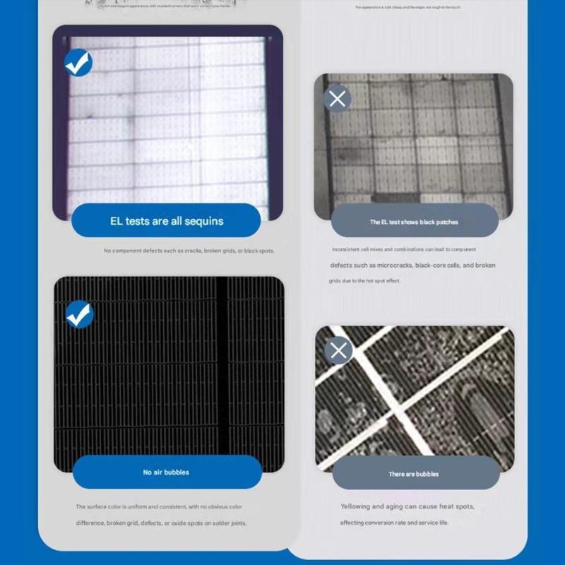 Shingled Solar Plate for Security Camera Systems Stable 6W Output Monocrystalline Solar Plate Charging Equipment