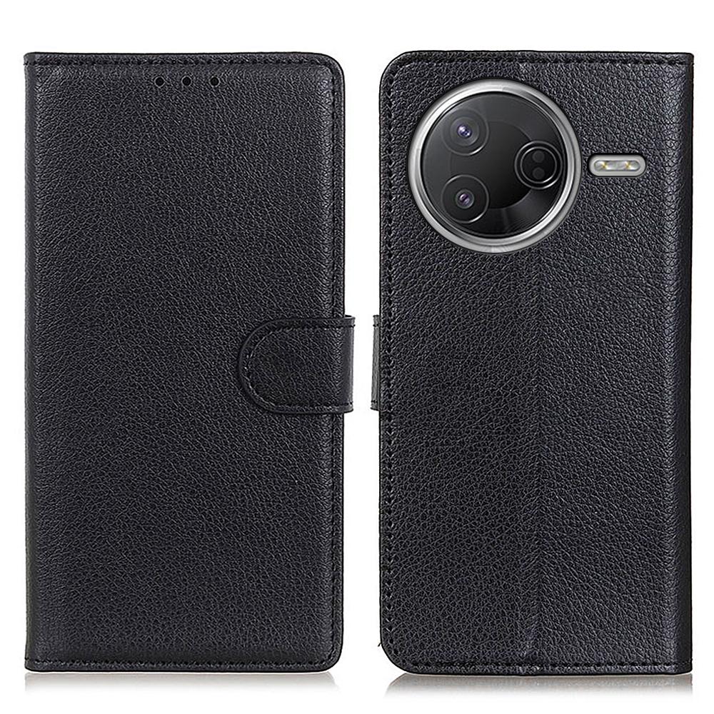 Чехол-кошелек для Xiaomi Poco F7 Pro 5G/F7 Ultra 5G/Redmi K80 Pro 5G/K80 5G из ПУ кожи с текстурой личи