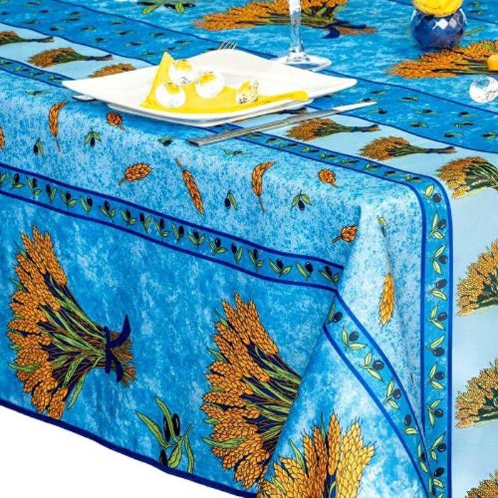 Nappes - PROMO LINGE - Polyester - 300 x 150 cm - bleu