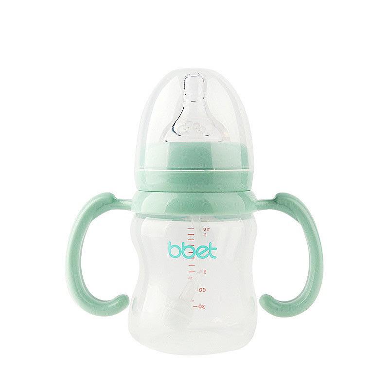 Детская бутылочка Baohui Babixiang с широким горлышком, ручкой и соломинкой, антиколиковая