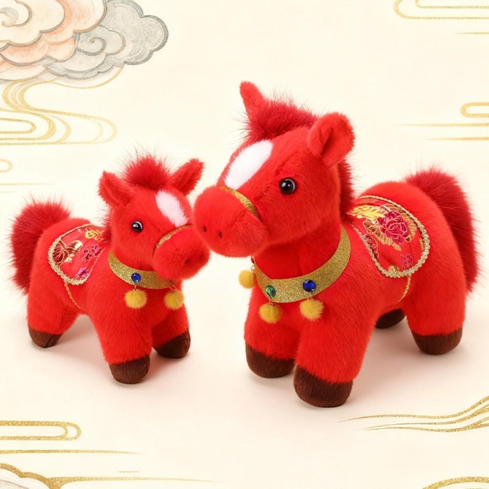 Mascot Dolls Stuffed Horse Toy Good Luck Zodiac Pony Figurine 2026 Horse Plush Doll  Year of Horse