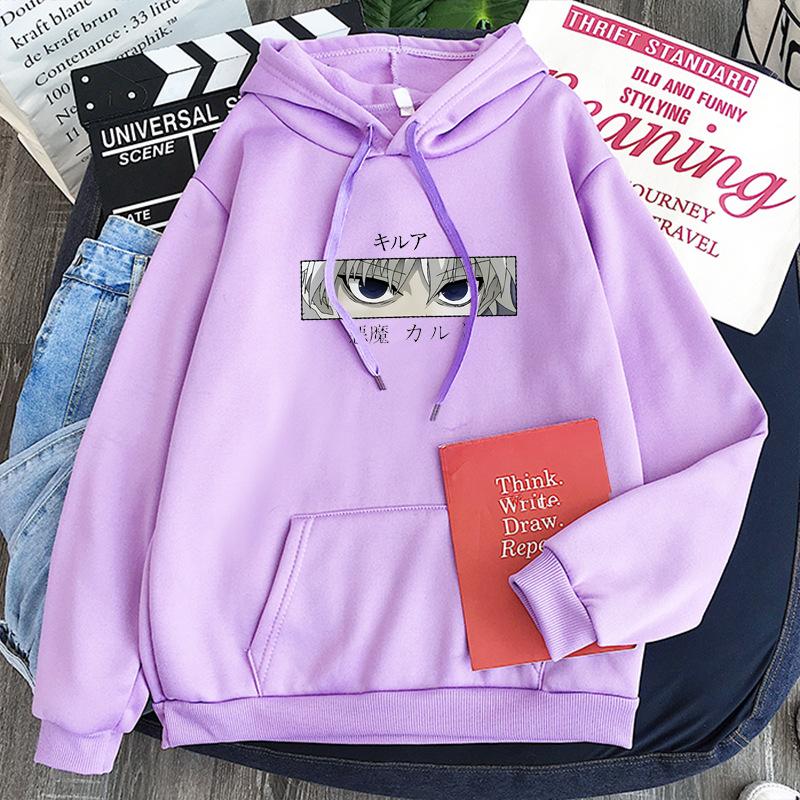 Killua full-time hunter HUNTER x HUNTER hooded sweater HUNTER candy-colored top