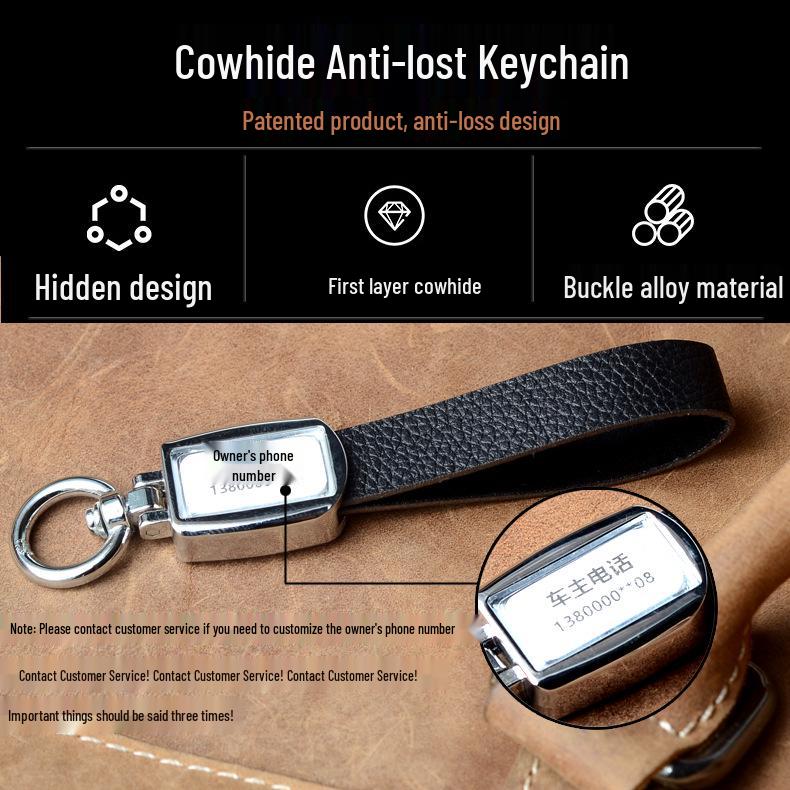 Rolls-Royce Style Cowhide Key Bag for Remote Control Modification