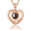 Creative 100 Languages I Love You Fashion Pendant, Female Projection Necklace Pendant