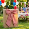 Plaid Bow Fabric Bow Wall Decor Multi-Purpose Wall Backdrop Bows  Wedding Photo Booth