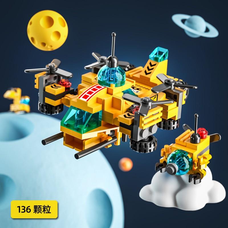 В НАЛИЧИИ Мини 6 в 1 Строительные блоки Сделай сам Обучающая игра для детей Полиция Самолет&пожарная машина&замок Модель Строительные блоки