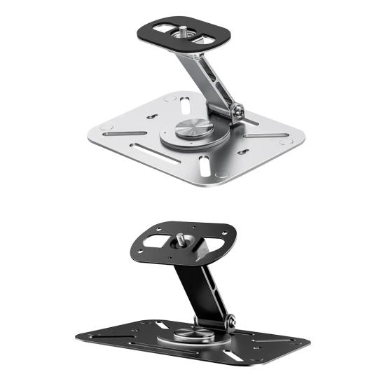 Подставка для проектора из алюминиевого сплава, вращающаяся на 360 градусов, с регулируемой высотой, сверхпрочная, держатель для проектора 3-в-1, настольное, настенное, потолочное крепление с резьбой 1/4 дюйма