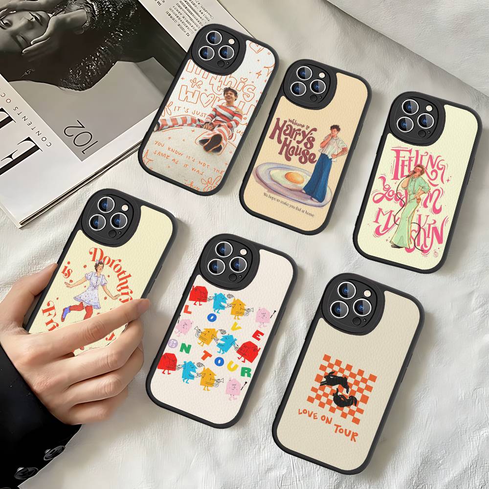 Чехол для телефона Harry's Phone Case Singer S-Styles Love On Tour для IPhone 16 15 14 13 12 11 Pro Max Plus Мягкая кожаная крышка