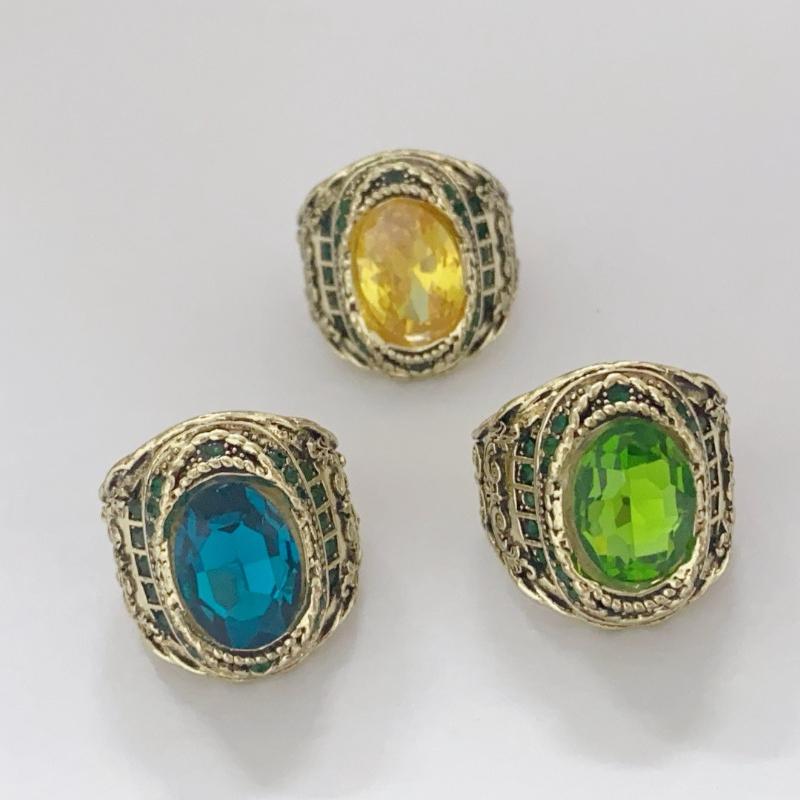 Кольцо с инкрустацией в стиле ретро «конский глаз» из европейского и американского модного дворца с цирконием для мужчин