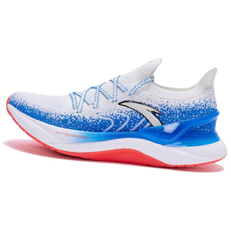 ANTA Chuang 2.0 Pro Running Shoes Men's Low Top Ivory White/Medium Blue/Black 112215581-5