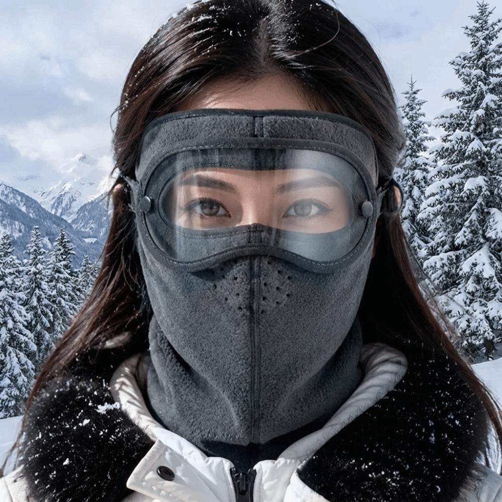 Plush Full Face Cover Soft Goggles Mask Ear Protection Winter Cycling Mask Cold Weather