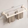 Bathroom Accessories Space Aluminum Suction Towel Rack Wall-mounted Perforation-free Storage Rack Double Pole