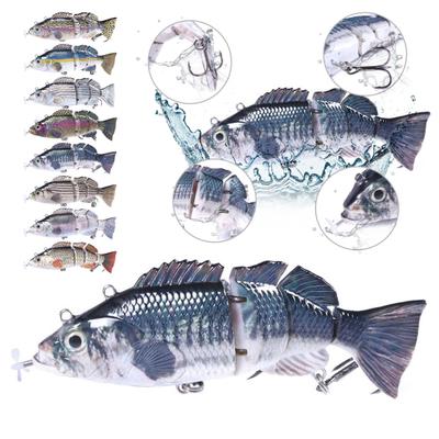 14 см/53 г электрическая многосочлененная рыболовная приманка с поплавком USB перезаряжаемая светодиодная светящаяся приманка роботизированная искусственная приманка рыболовные принадлежности