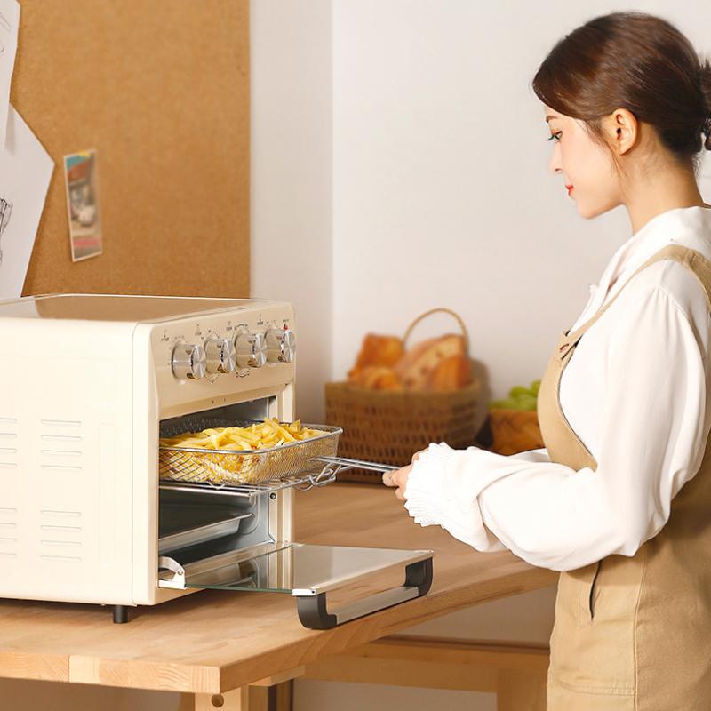 Воздушная духовка для жарки, большая емкость, два в одном, паровая жарка, аэрофритюрницы, безмасляная двухслойная электрическая печь для выпечки