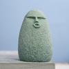 Cute Stone Primitive Man Figurine Funny Stoneman Statue Carving Face Decoration for Garden Home Decor Fish Tank Ornament
