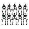 10Pcs Halloween Skeleton Figures Decors Movable Halloween Skeletons Figurine For Spooky Seasonal Home Ornaments