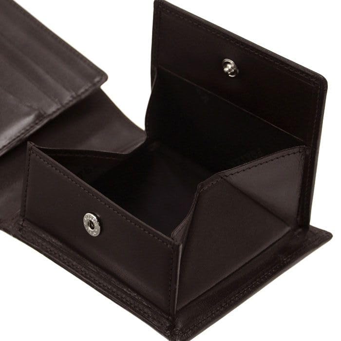 Porter Leather Sheen Bifold Wallet Men's (Black)