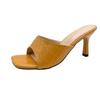 Girls Wear Fashionable Diamond Sandals and Slippers Square Toe High Heels Elegant and Comfortable Women's Fashion Shoes