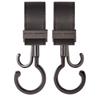 Buggy Synthetic Double Weight Approximately 60 Set of 2 E.x.p.japon Hook, Black, Leather, 360-Degree Rotation, Hook, Stroller/Luggage Hook, Capacity