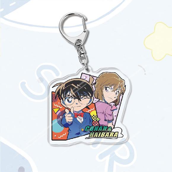 Акриловый брелок в стиле аниме «Детектив Конан», металлическое кольцо, автомобильная сумка, украшение для ключей, аксессуар, подарок, аниме, подарки, кулон