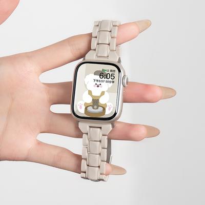 Тонкий акриловый ремешок для Apple Watch Ultra 49 мм 38 40 41 42 44 45 46 мм Band Correa Candy Bracelet для iWatch series 10 9 8 7 6 SE