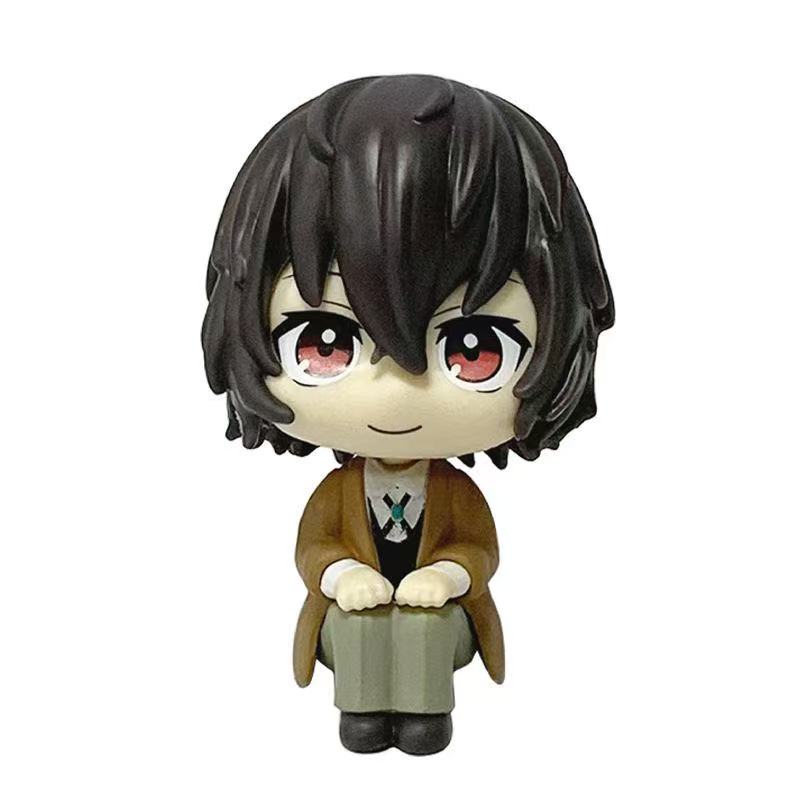 new10cm Bungou Stray Dogs Anime Figure Look Up Nakajima Atsushi Action Figure Q Version Dazai Osamu Figurine PVC Collection Toys