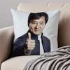 Chinese martial arts star JJackie Chan Cushion Cover Pillowcase Antidustmite Invisible Zipper Short Plush Sofa Cushion