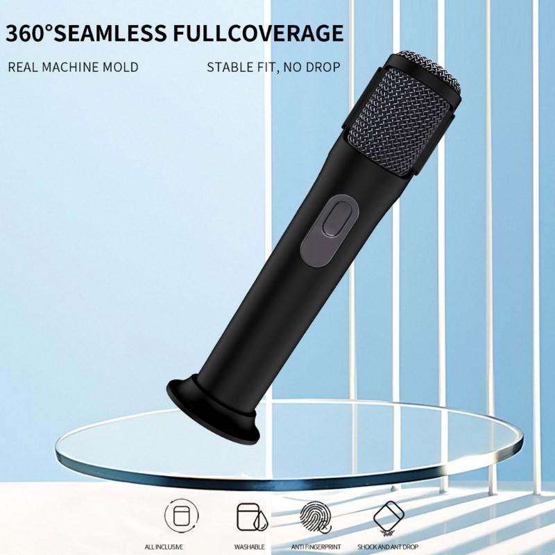 Мягкий силиконовый чехол для ручного беспроводного микрофона Защитный корпус Предотвращает царапины Повреждения Идеально подходит для путешествий и музыкальных встреч