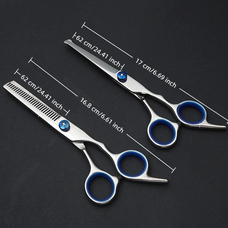 Professional Hairdressing Scissors Stainless Steel Cutting Thinning Barber Shear For Home Salon Use Pet Grooming Trimming