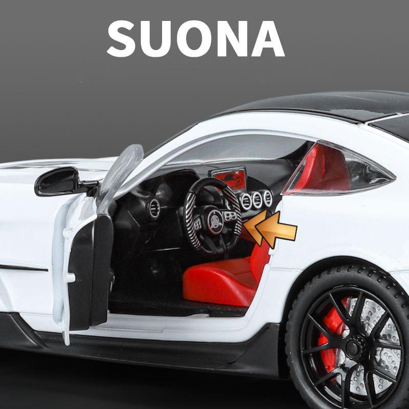 1/24 Mercedes Benzs AMG GT Alloy Miniature Car Diecast Metal Scale Model Car Sound and Light Collection Children Toy Vehicles Gifts