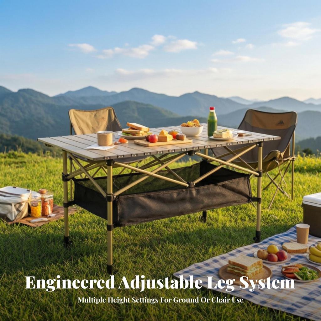 Compact Folding Camping Table Easy to Clean Furniture for Barbecues
