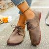 Fashion Women's Shoes 2025 Autumn New Fashion Casual Soft Walking Shoes Trend Retro Women's Lace-up Flat Shoes Zapatillas De Deporte
