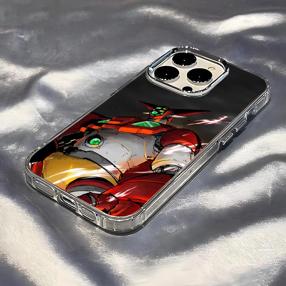 Чехол для телефона Getter Robo для iPhone 17 Pro Max 16 15 14 Pro Max iPhone 13 Pro Max 11 Plus Прозрачная крышка